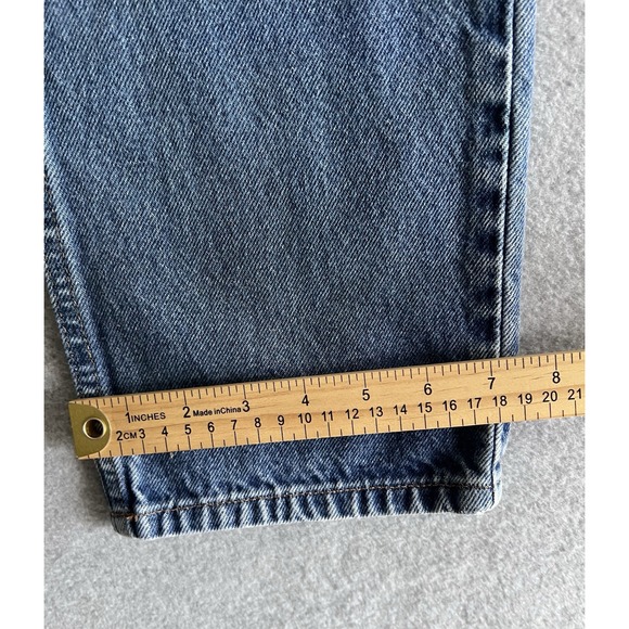 VTG LL Bean Jeans Mens 32x32 Blue Denim Natural Fit Straight Outdoor Grunge 90s - Picture 13 of 14